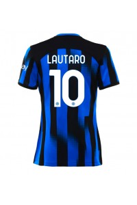 Fotbalové Dres Inter Milan Lautaro Martinez #10 Dámské Domácí Oblečení 2023-24 Krátký Rukáv